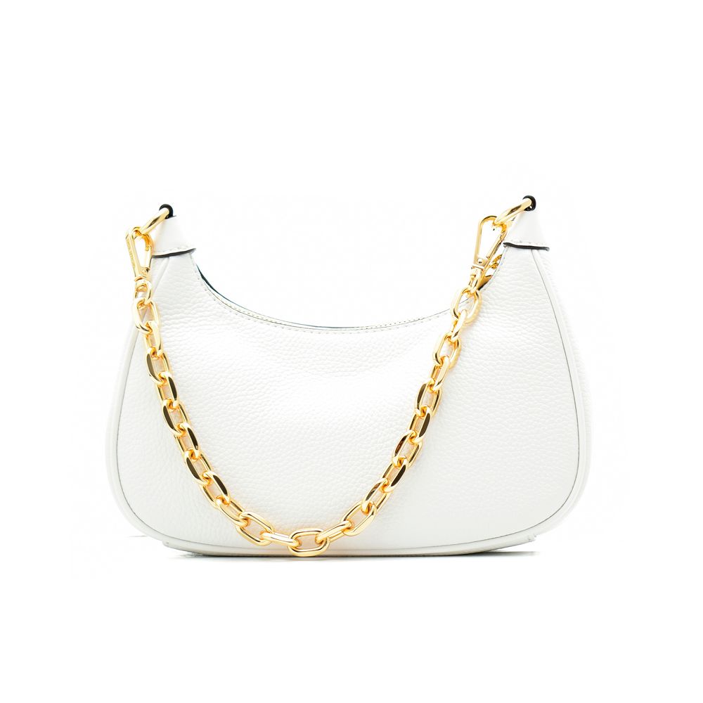 White Leather Cora Shoulder Bag