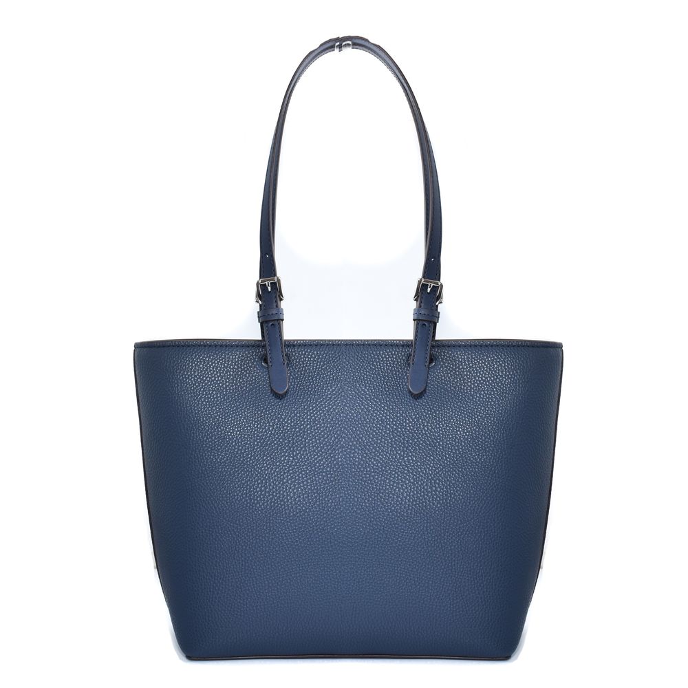 Jet Set Travel Blue Synthetic Leather Tote Bag