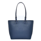 Jet Set Travel Blue Synthetic Leather Tote Bag