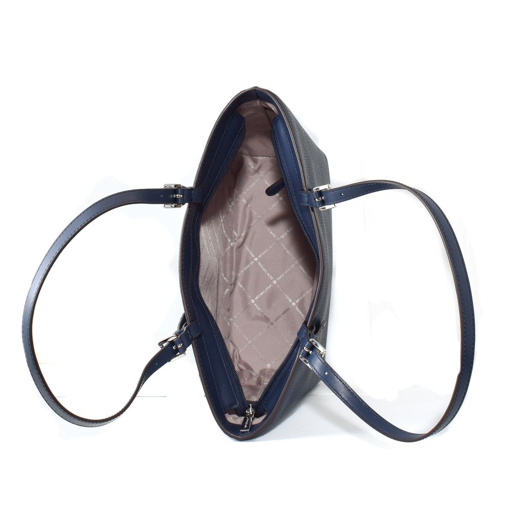 Jet Set Travel Blue Synthetic Leather Tote Bag