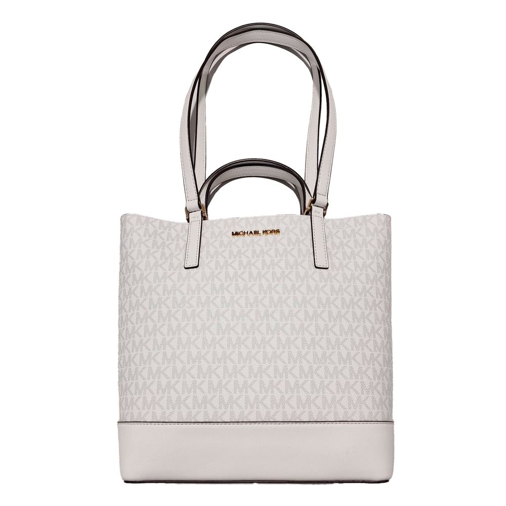 White Leather Kelli Tote Bag