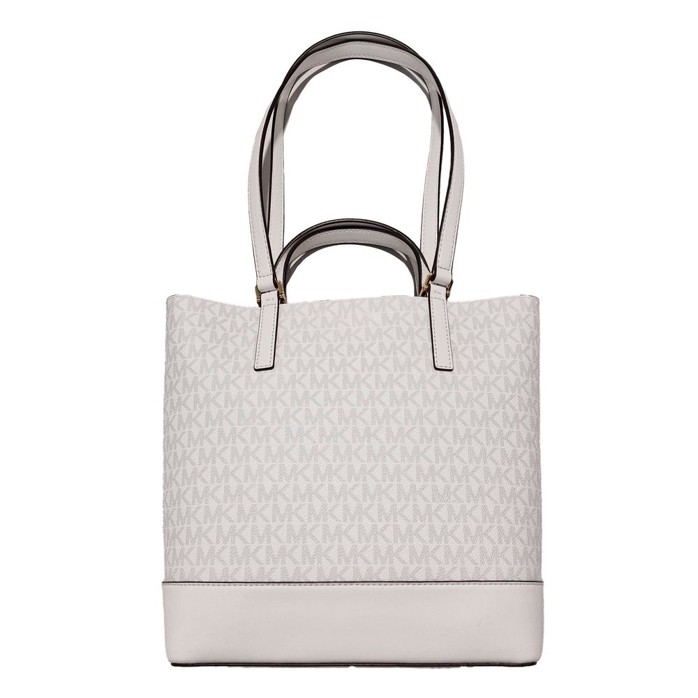 White Leather Kelli Tote Bag