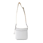 Jet Set Travel White Canvas Shoulder Bag