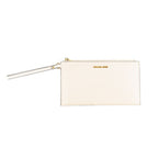 Jet Set Travel Beige Leather Clutch Bag