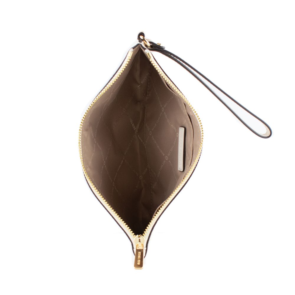 Jet Set Travel Beige Leather Clutch Bag