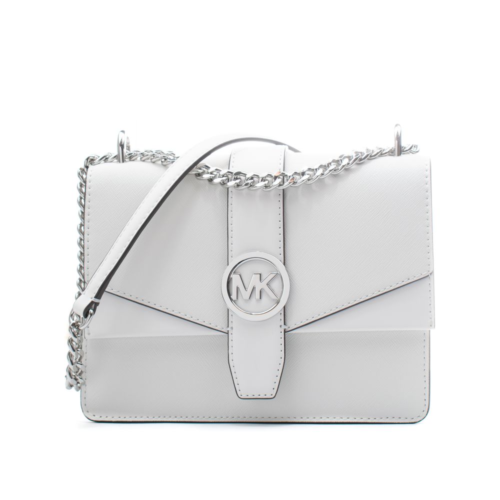 White Leather Greenwich Shoulder Bag