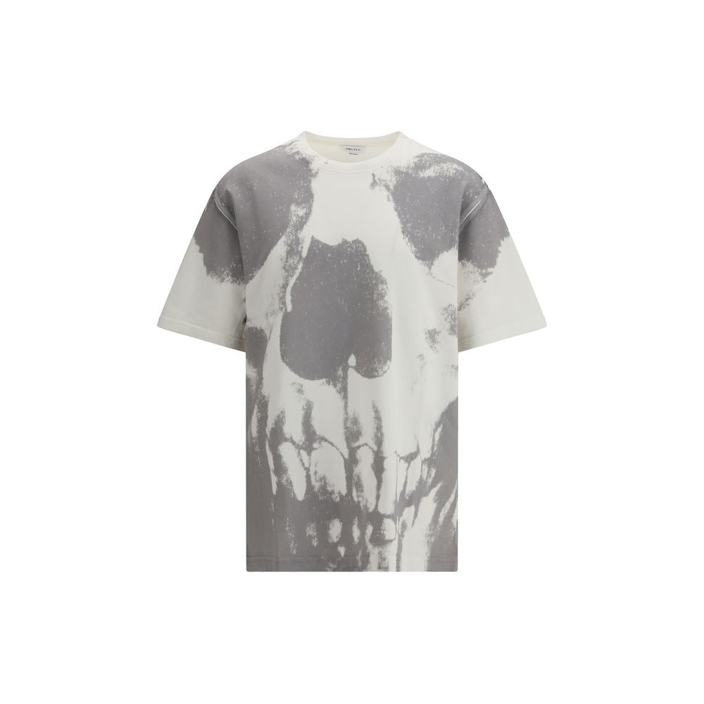White Skull-Print T-shirt