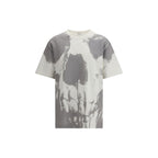 White Skull-Print T-shirt