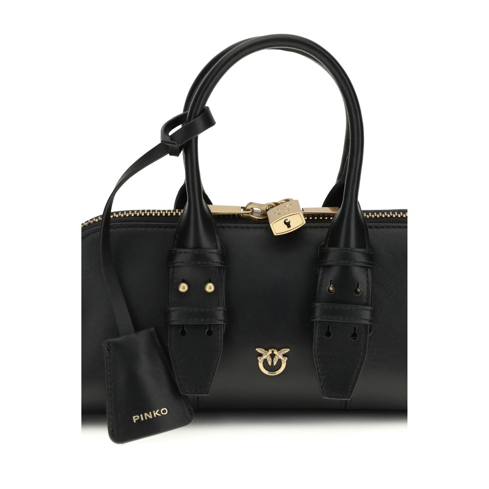 Black Calfskin Escape Baguette Handbag