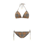 Brown Polyamide Archivio Check Bikini