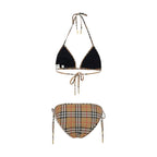 Brown Polyamide Archivio Check Bikini