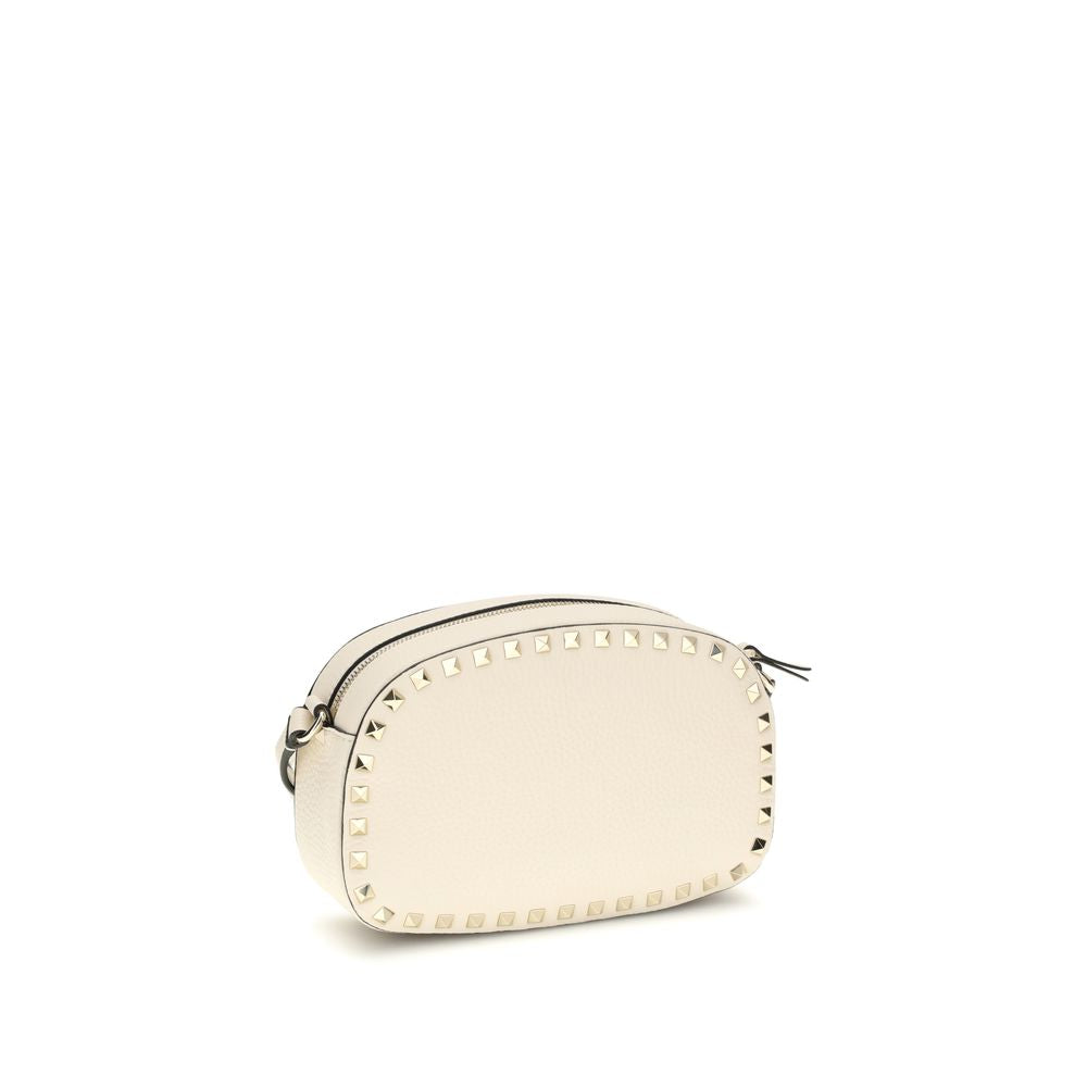 Garnet Calfskin Rockstud Mini Shoulder Bag