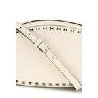 Garnet Calfskin Rockstud Mini Shoulder Bag