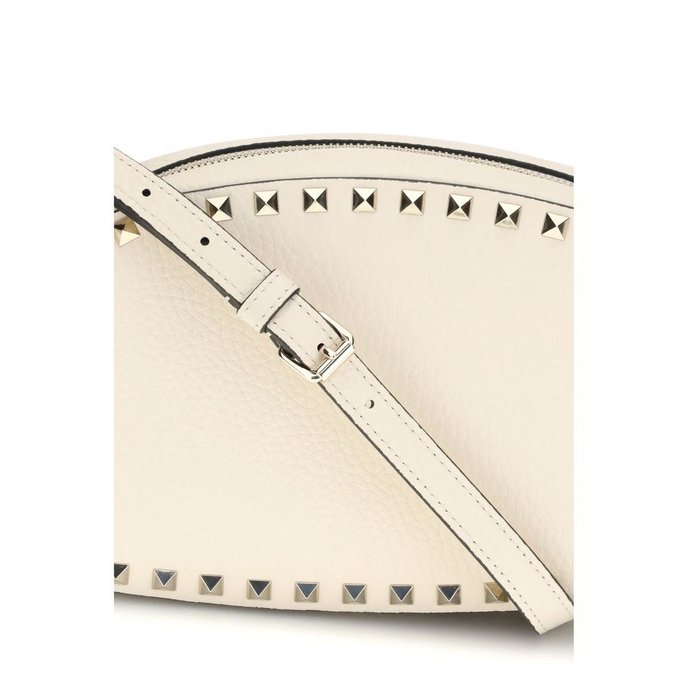 Garnet Calfskin Rockstud Mini Shoulder Bag