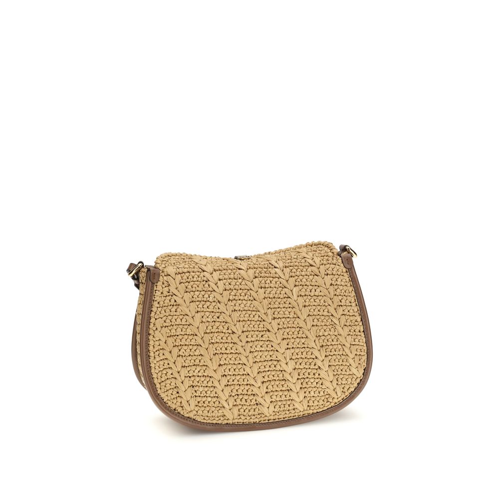 Crochet Raffia Pony Shoulder Bag
