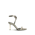 Gold Calfskin Padlock Sandals