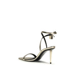 Gold Calfskin Padlock Sandals