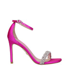 Satin NudistCurve 100 Rhinestone Stiletto Heel Sandals