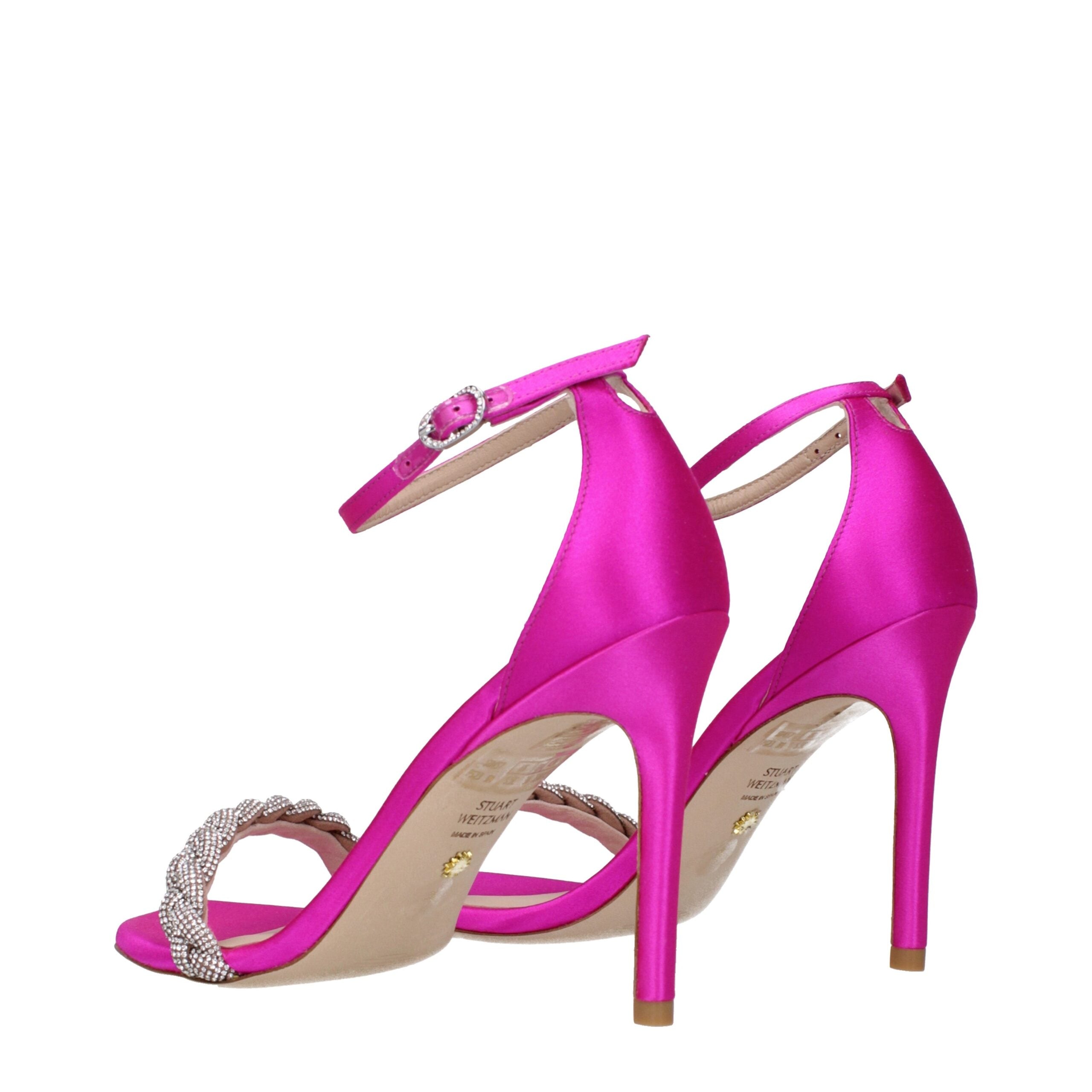 Satin NudistCurve 100 Rhinestone Stiletto Heel Sandals