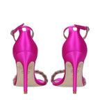 Satin NudistCurve 100 Rhinestone Stiletto Heel Sandals