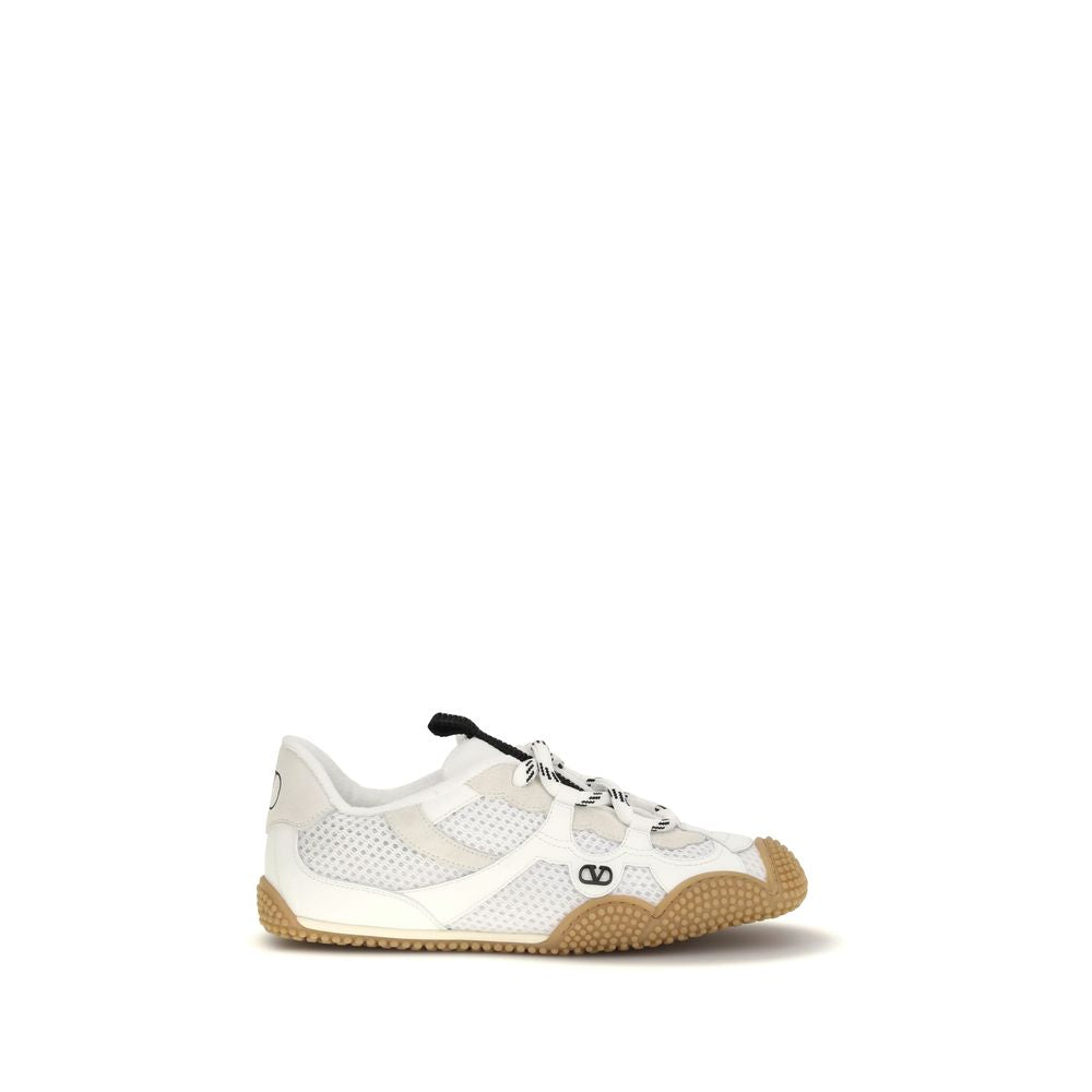 Amphibia Sneakers In Rubberized Calfskin And Textile With Vlogo Detail