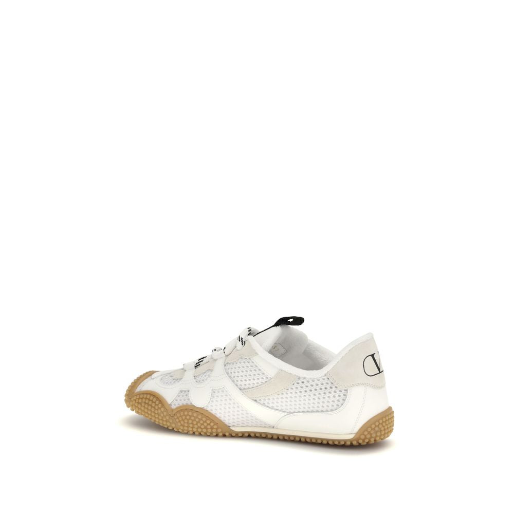 Amphibia Sneakers In Rubberized Calfskin And Textile With Vlogo Detail