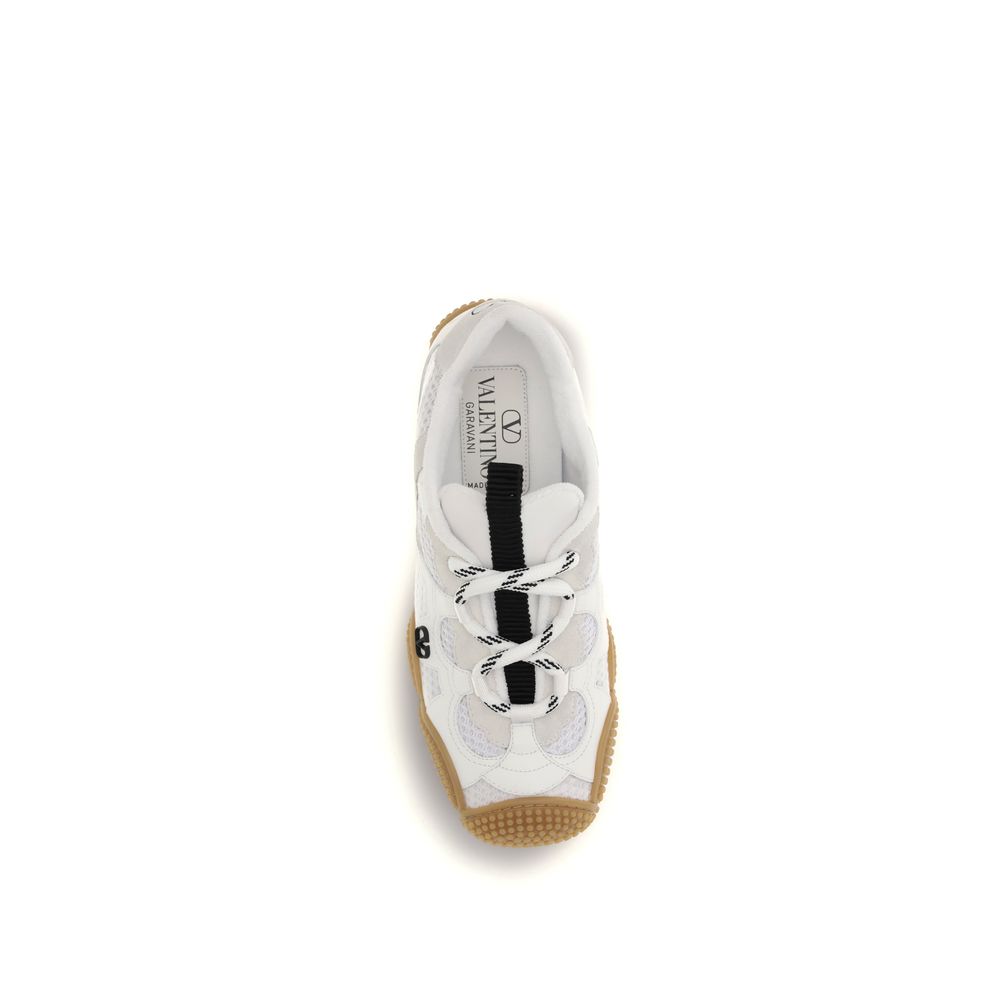 Amphibia Sneakers In Rubberized Calfskin And Textile With Vlogo Detail