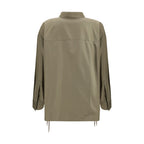 Oversized Cotton Gabardine Lace-Up Shirt