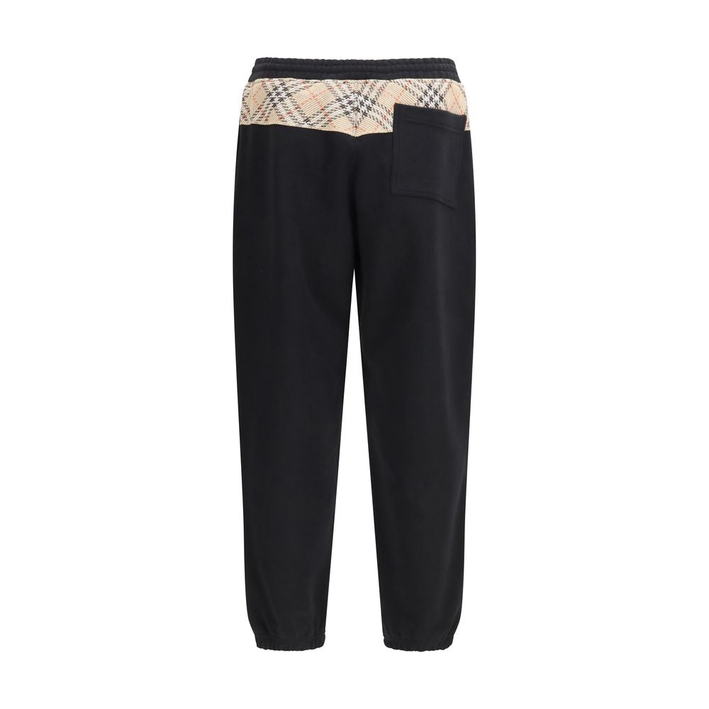 Check-Detail Cotton Joggers