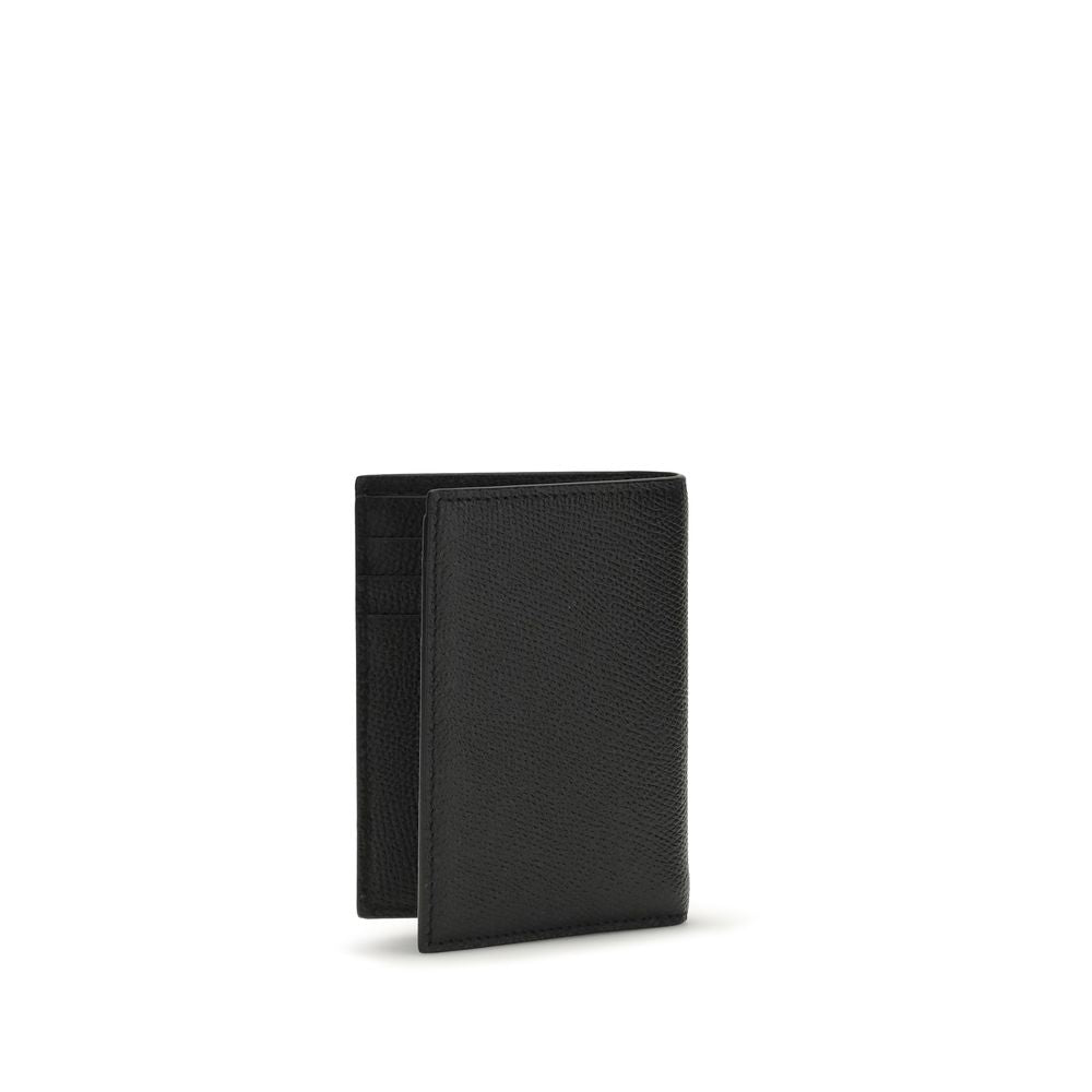 VLogo Signature Grained Calf Leather Wallet