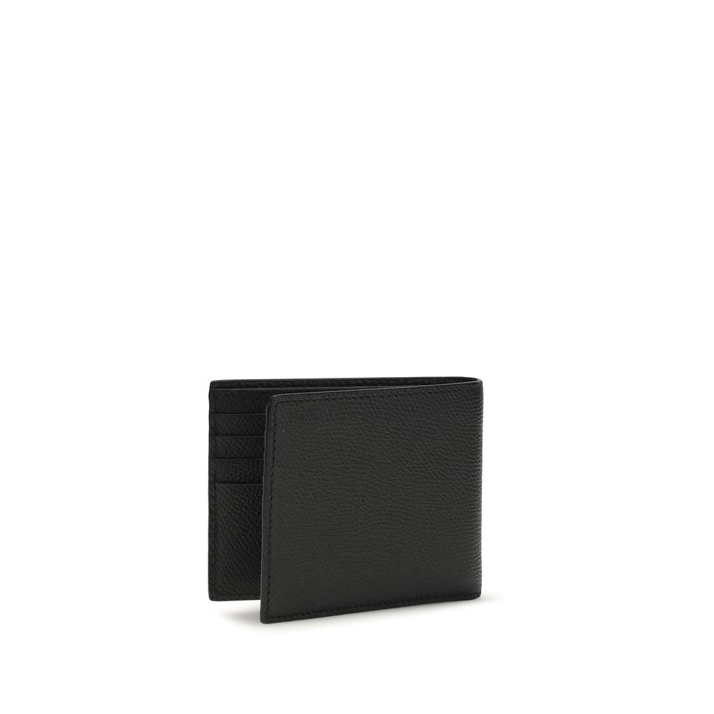 VLogo Signature Grained Calf Leather Wallet