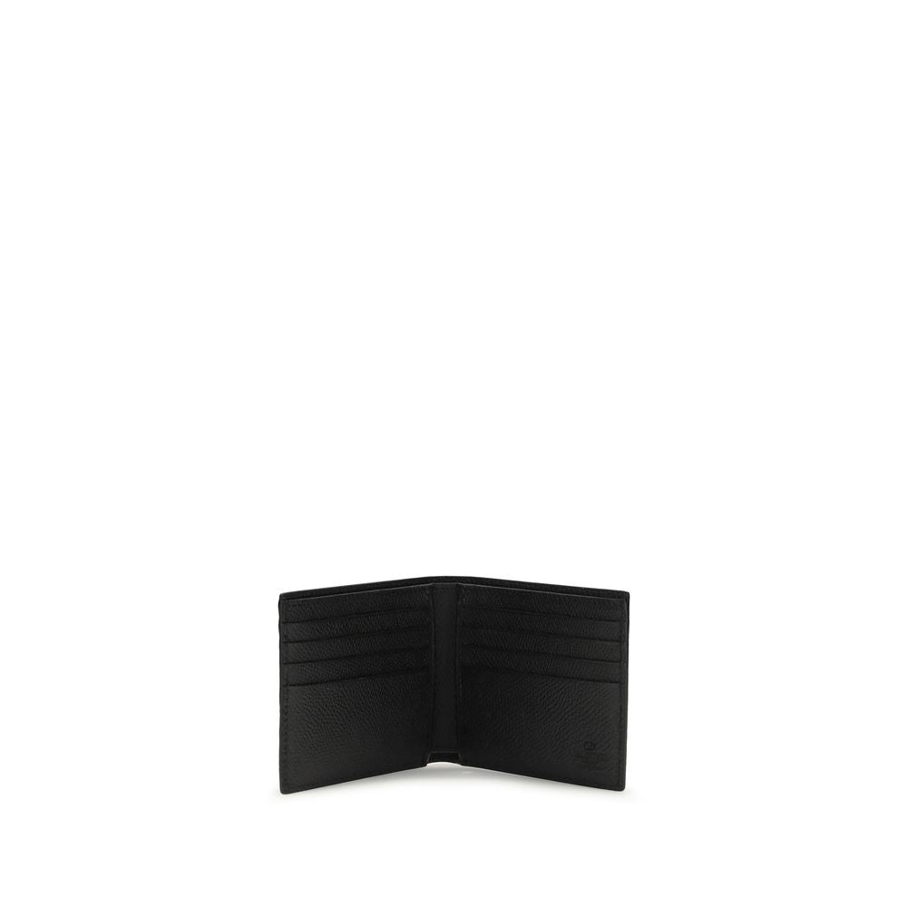 VLogo Signature Grained Calf Leather Wallet