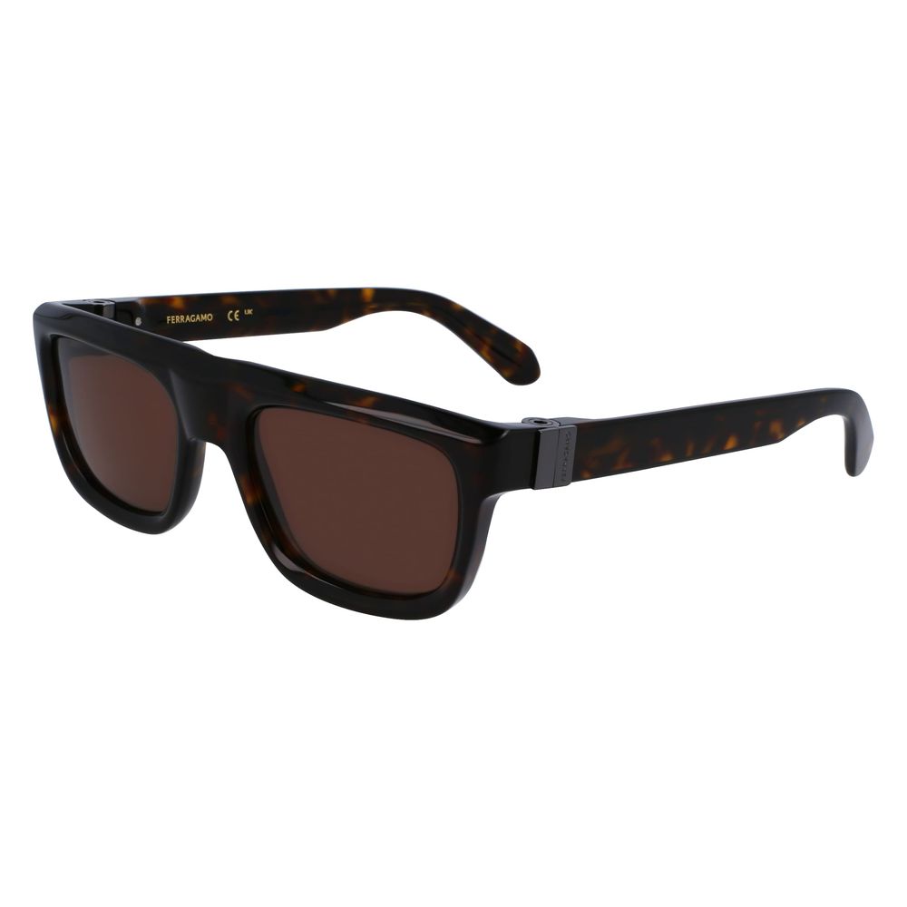 SF2009S-242 56mm Brown Acetate Rectangle Sunglasses