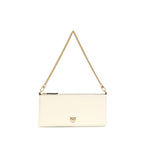 White Calf Leather Shoulder Bag