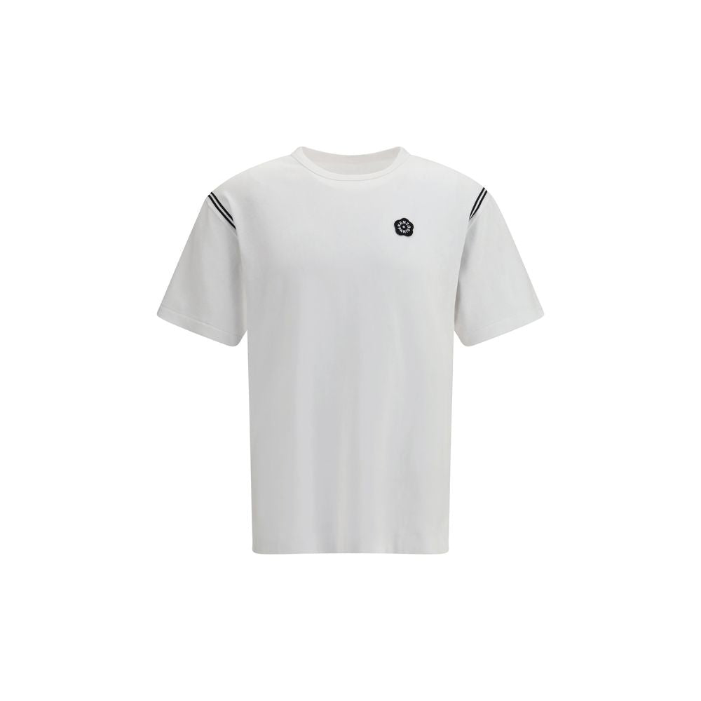 Cotton T-shirt Embroidered with Boke Flower 2.0