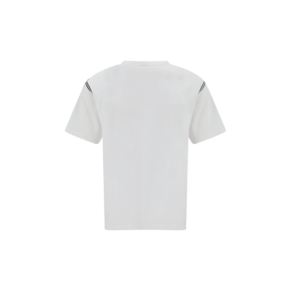 Cotton T-shirt Embroidered with Boke Flower 2.0