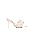 White Square-Toe Mules
