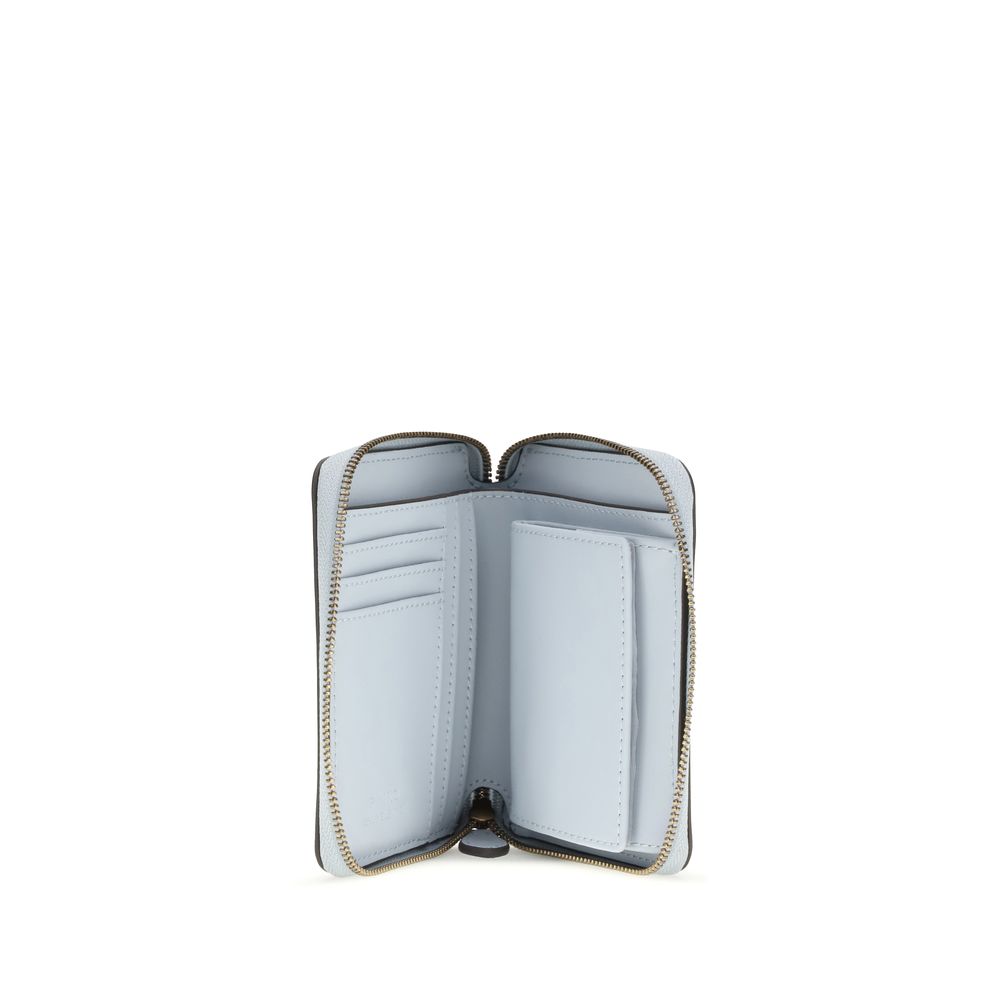 Zip-Around Calf Leather Wallet