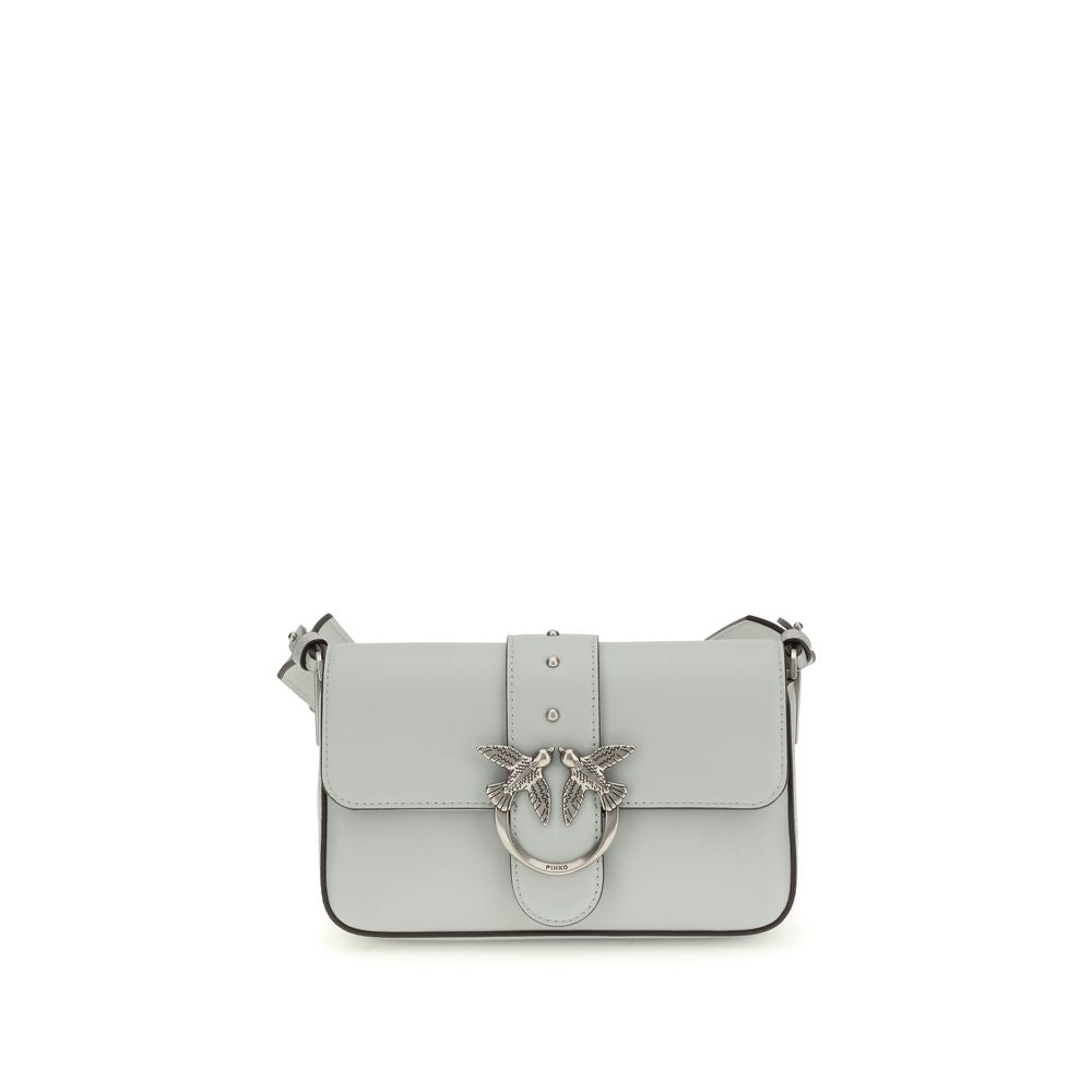 Mini Love Shoulder Bag In Gray Calf Leather