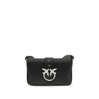 Mini Love Shoulder Bag In Black Calf Leather