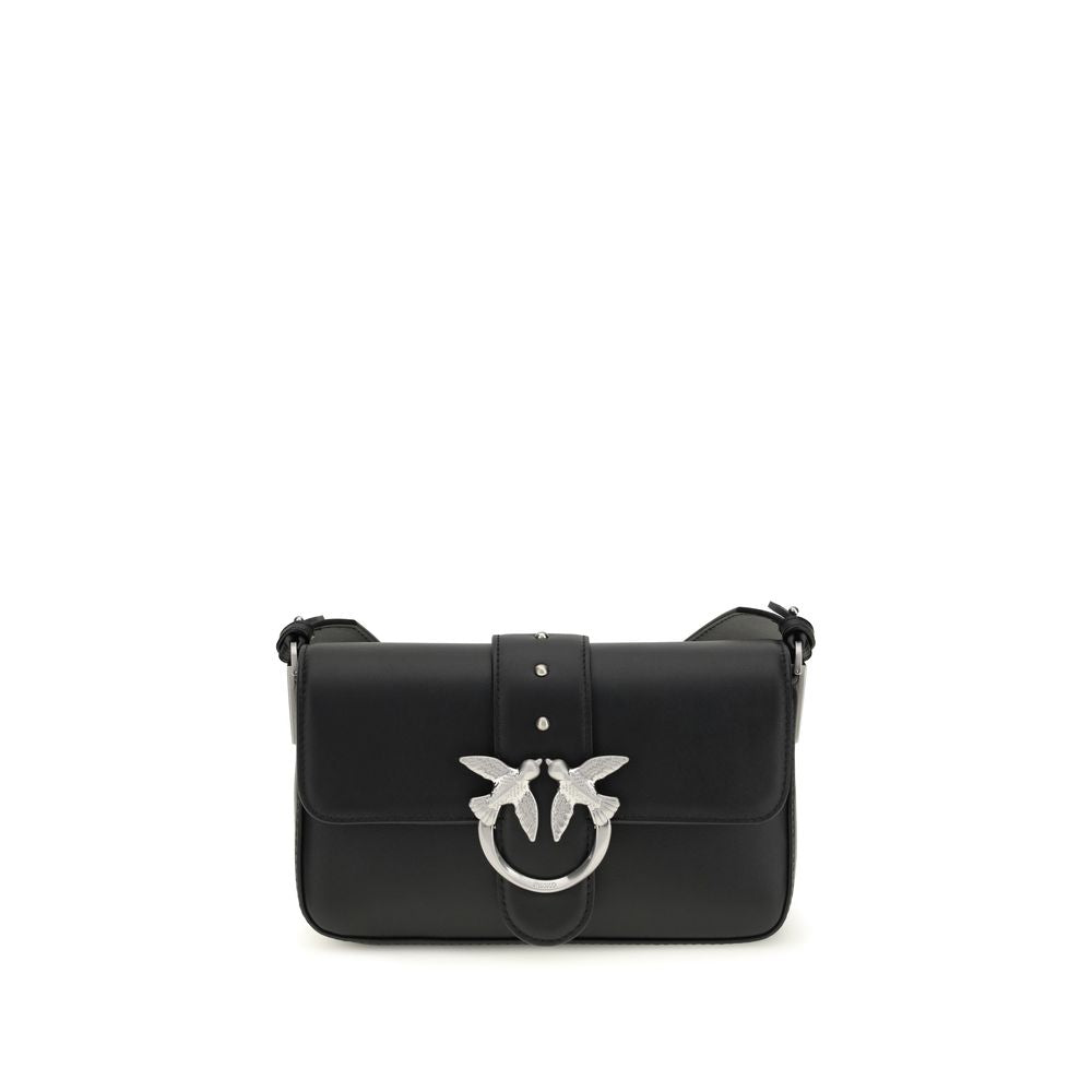 Mini Love Shoulder Bag In Black Calf Leather