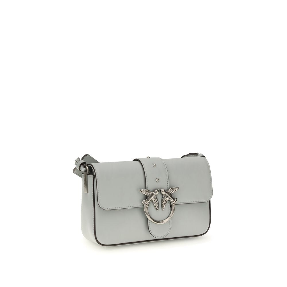 Mini Love Shoulder Bag In Gray Calf Leather