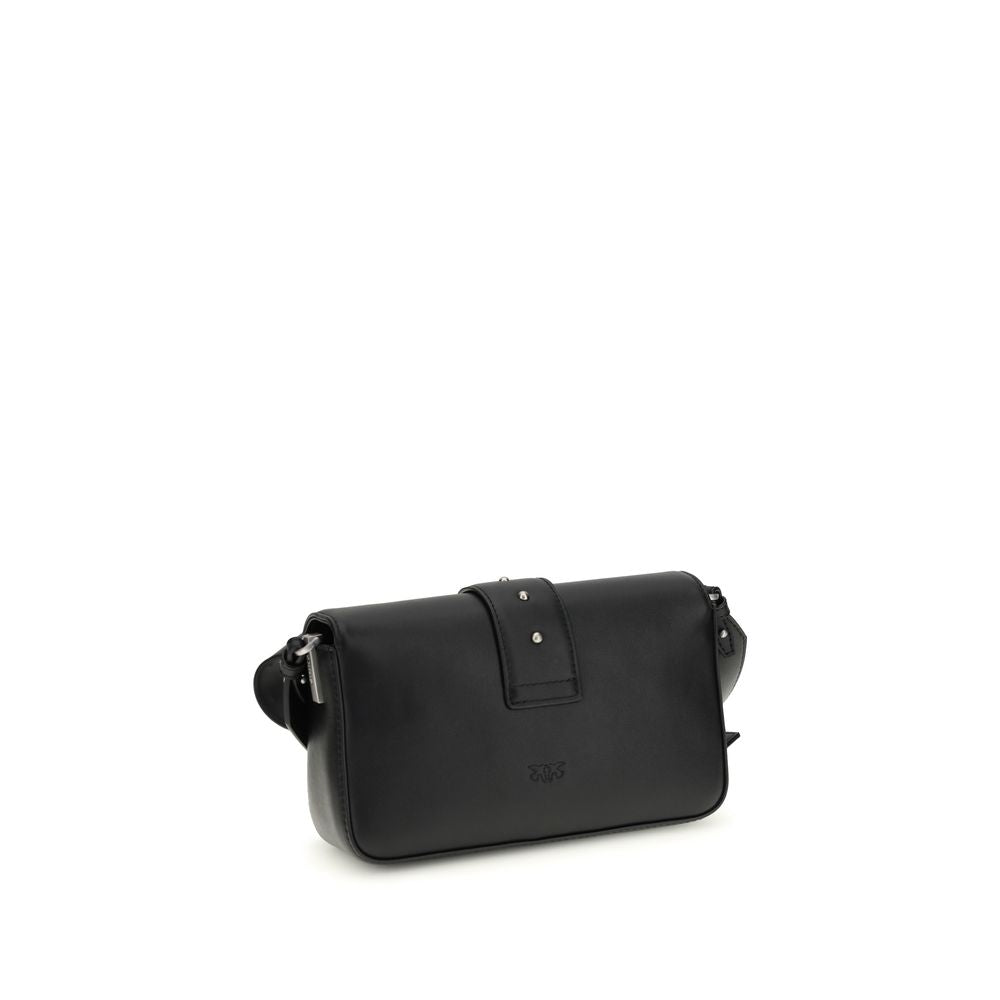 Mini Love Shoulder Bag In Black Calf Leather