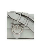 Mini Love Shoulder Bag In Gray Calf Leather