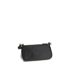 Mini Half Moon Shoulder Bag In Black Calf Leather