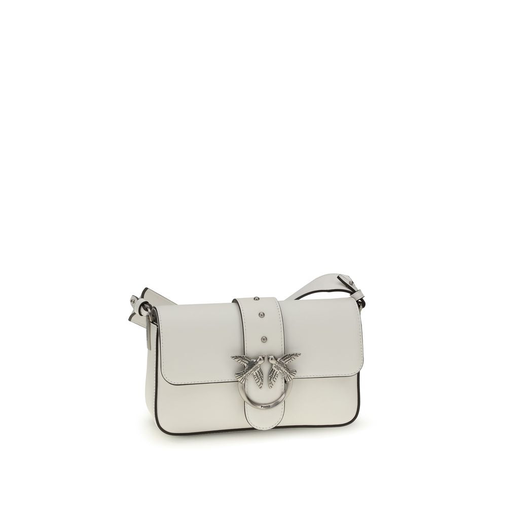 Mini Love Shoulder Bag in White Calf Leather