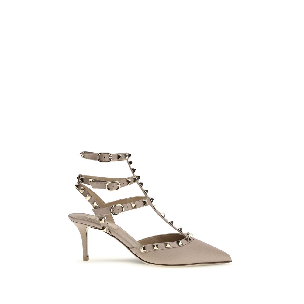 Rockstud Calf Leather Pumps
