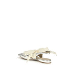 Gianira Silver Calf Leather Ballet Flats