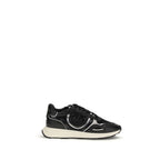 Zoe Calf Leather And Mesh Athletic Sneakers