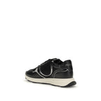 Zoe Calf Leather And Mesh Athletic Sneakers